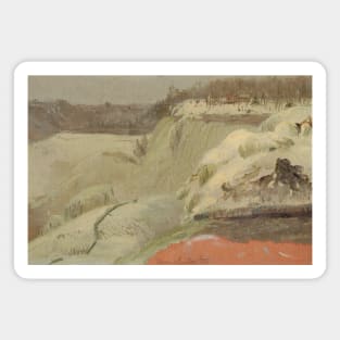 Niagara Falls in the Snow, Seen from Goat Island by Frederic Edwin Church Magnet